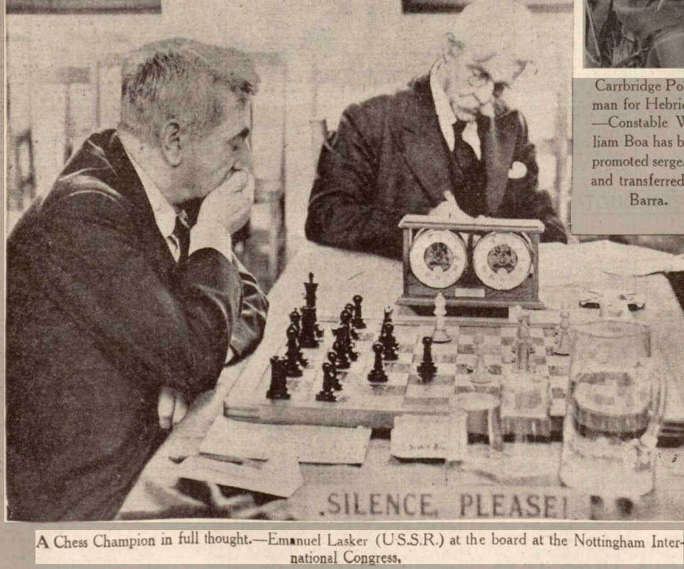 1936 Nottingham: Emanuel Lasker