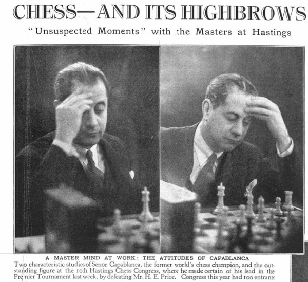 José Raúl Capablanca giving a 30 board simul in Berlin, June 1929