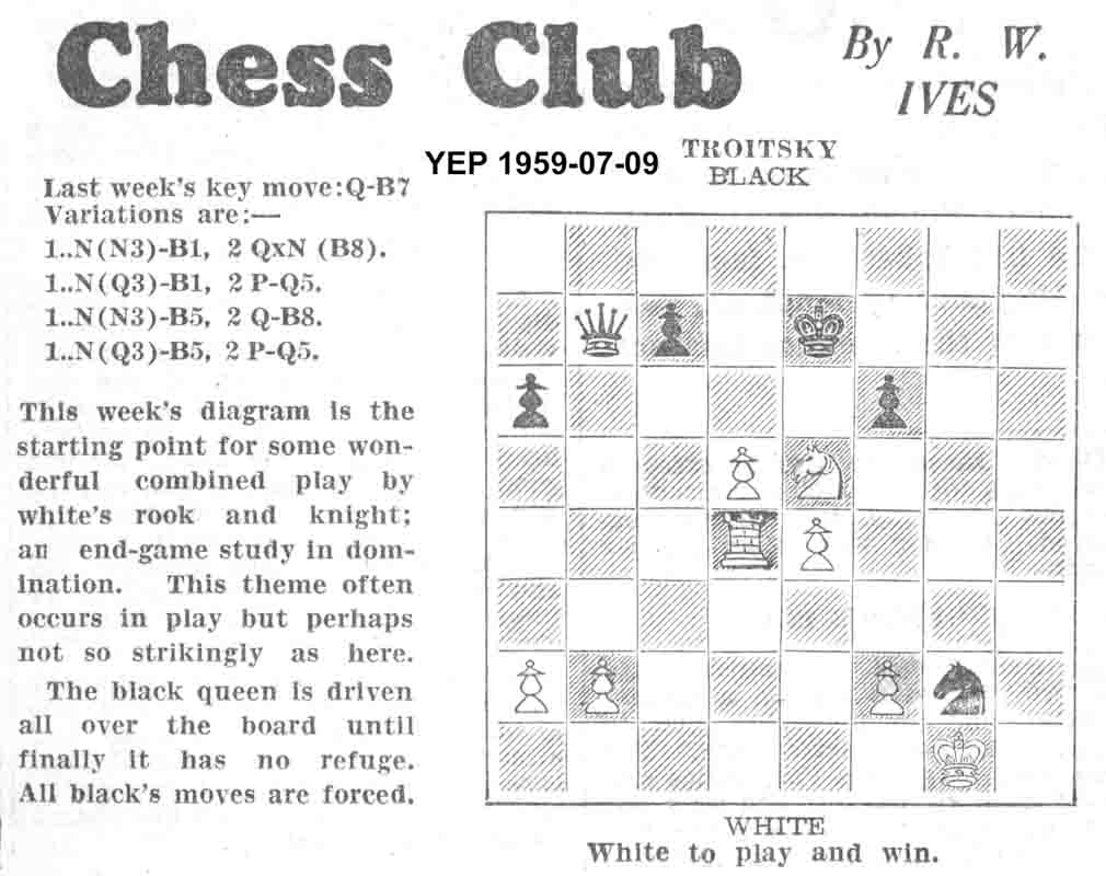 28 May 1959, Yorkshire Evening Post, chess column