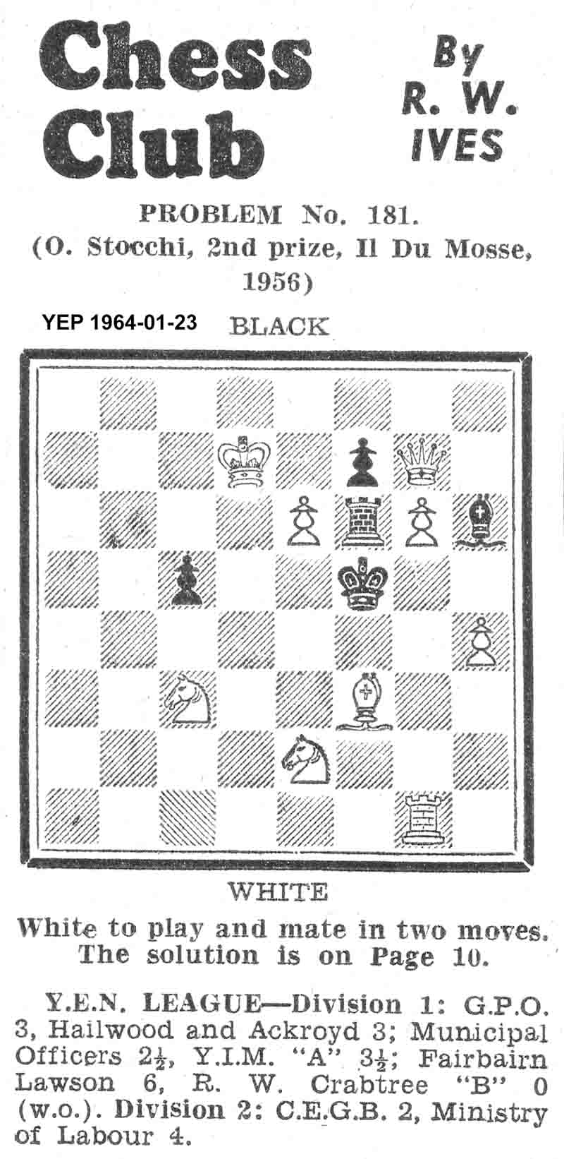 23 January 1964, Yorkshire Evening Post, chess column