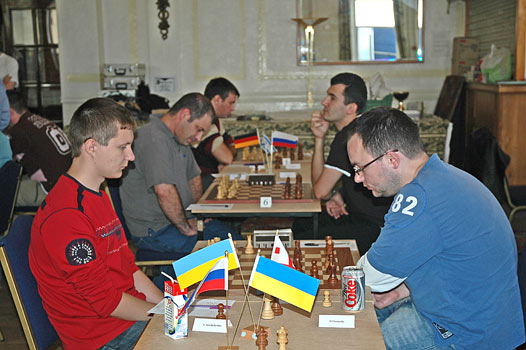 Areschenko v Gormally in the foreground, then Greenfeld v Kobalia, then Khenkin v Ikonnikov